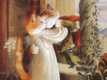 猫 Painting - 猫好きのスーザン・ハーバート